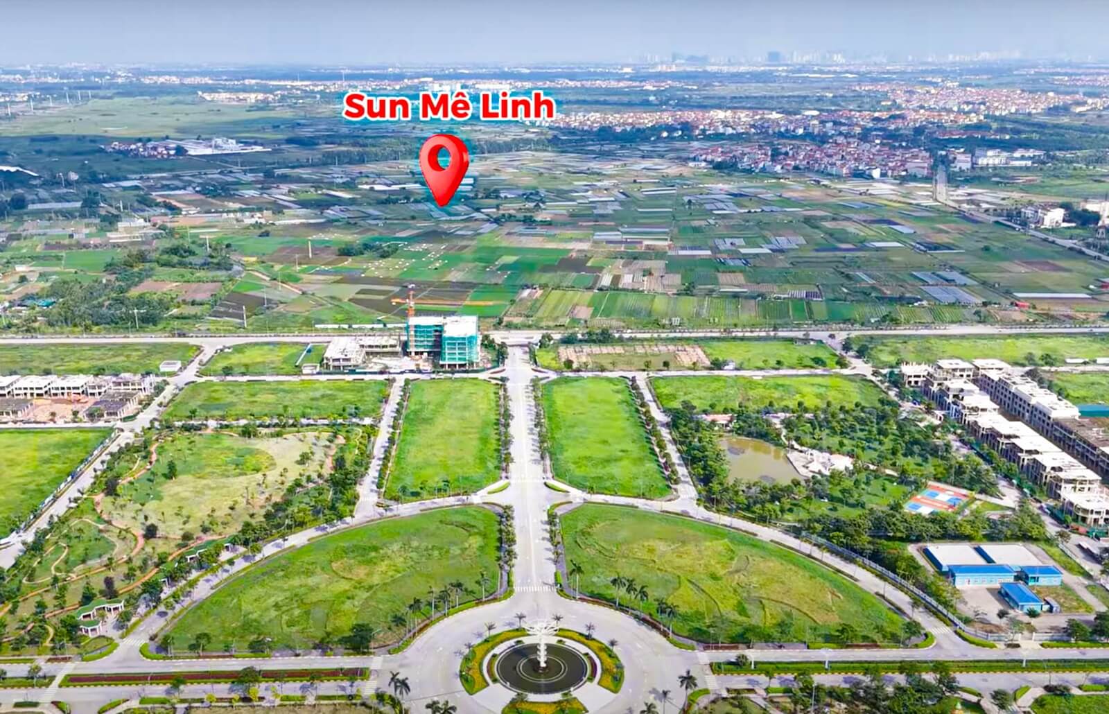 vị trí dự án sun mê linh