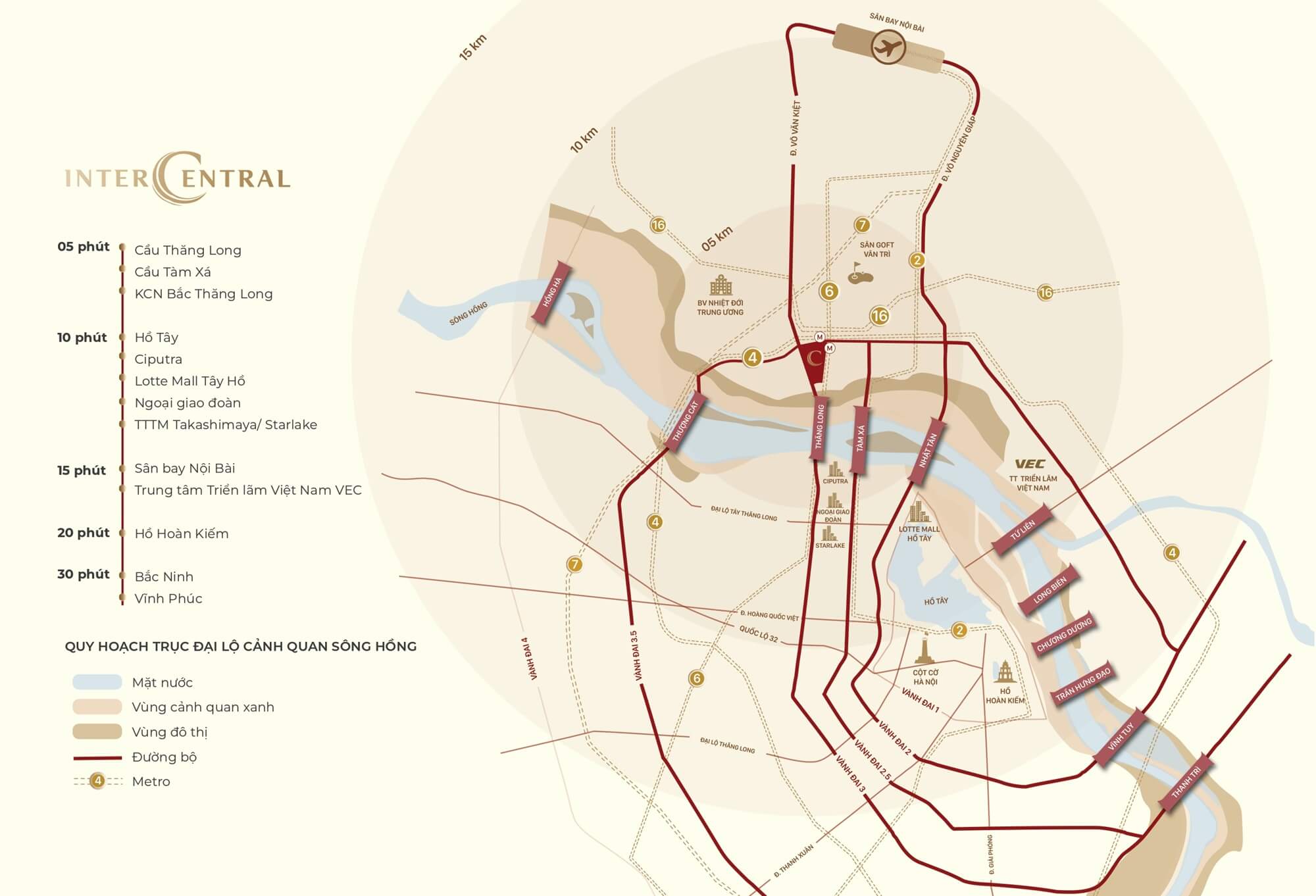 vị trí dự án intercentral đông anh vĩnh thanh